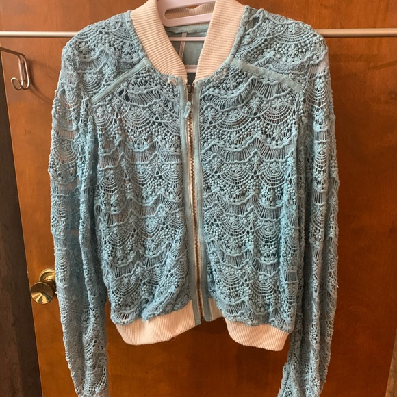 Free People lace zippered jacket - Picture 1 of 5